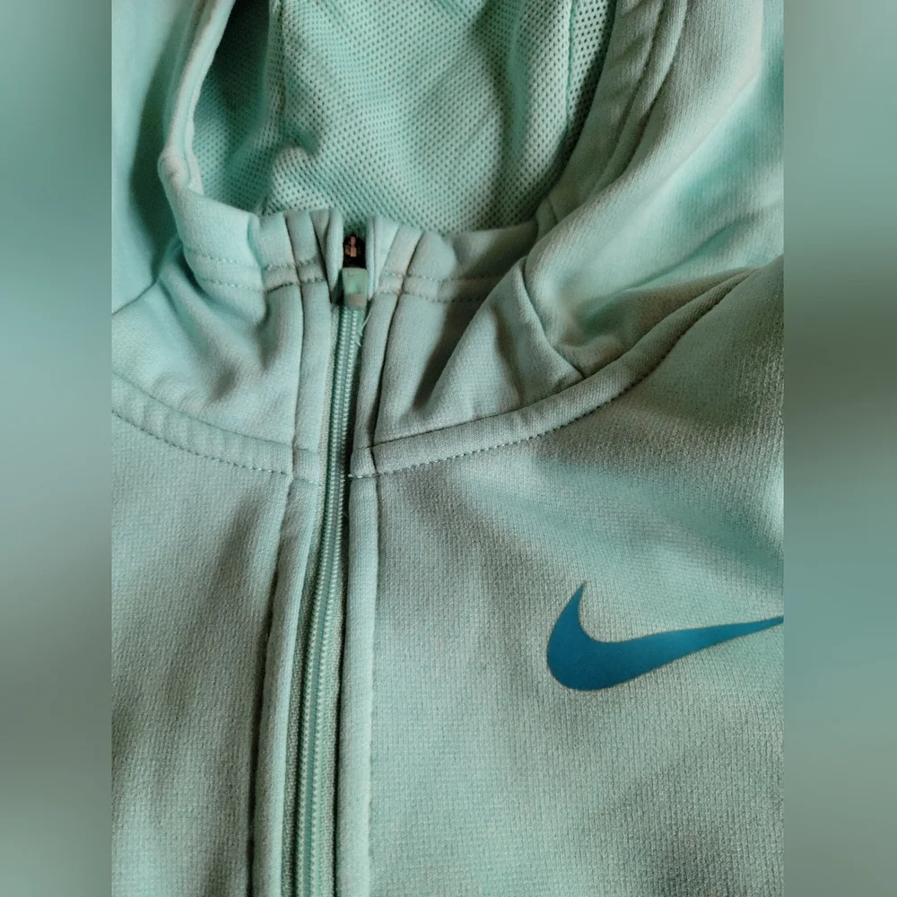 Nike full zip‎ Dri Fit mint Hoodie with Pockets size youth Large